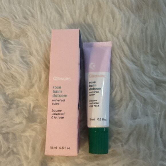 Glossier. Rose Balm Dotcom Universal Multi Tasking Salve Full Sz 0.5 oz/15ml NIB - Picture 1 of 2